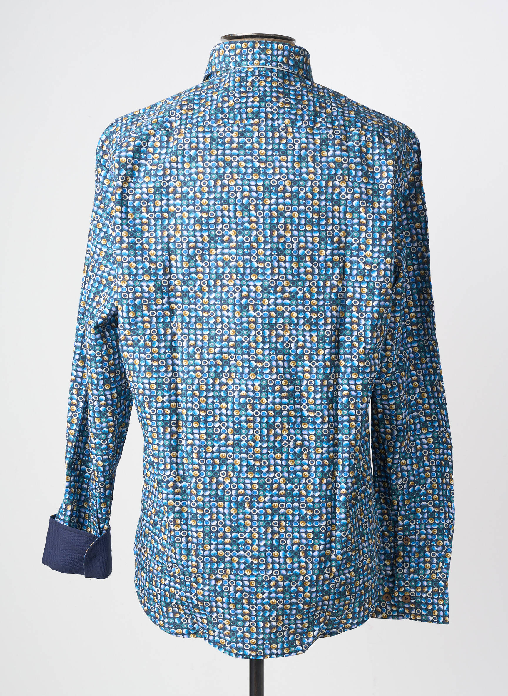 Chemise manches longues imprimé fantaisie bleu DARIO BELTRAN homme