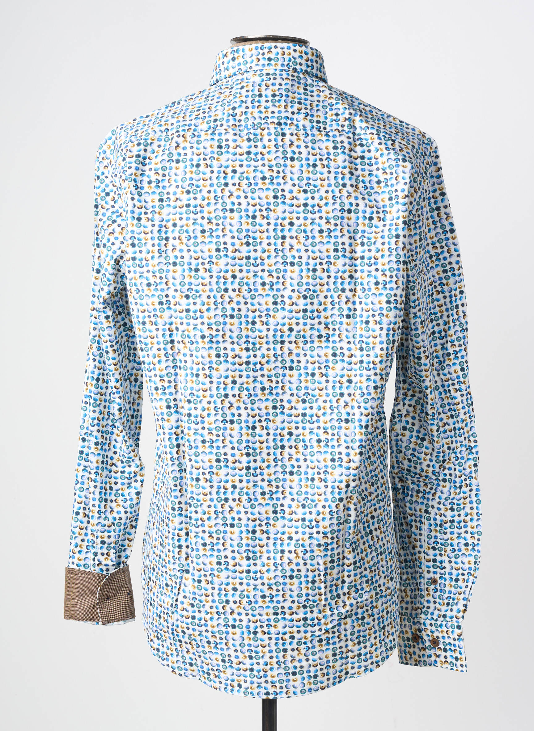 Chemise manches longues imprimé fantaisie blanc DARIO BELTRAN homme