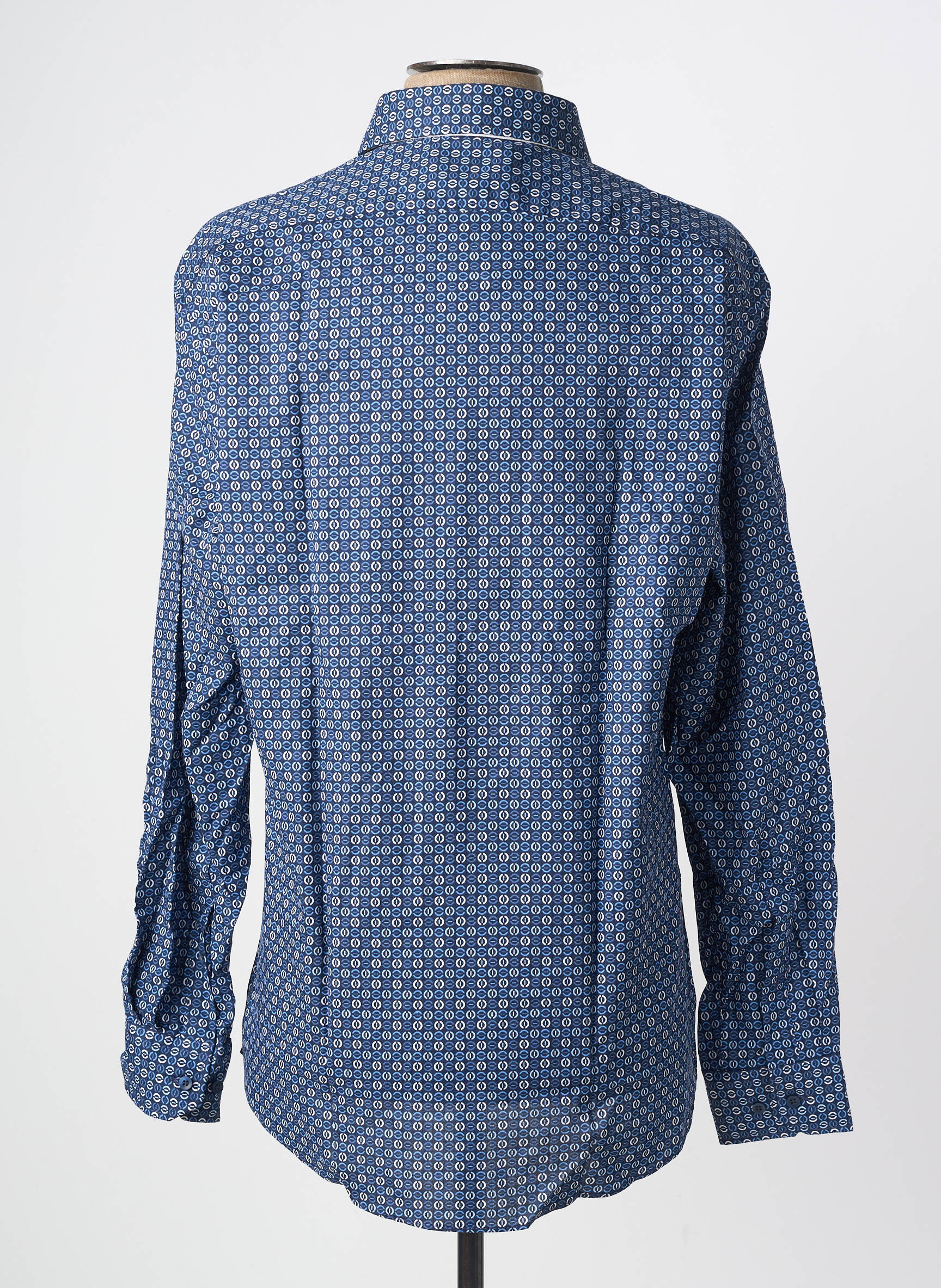 Chemise manches longues poches bleu MARVELIS homme