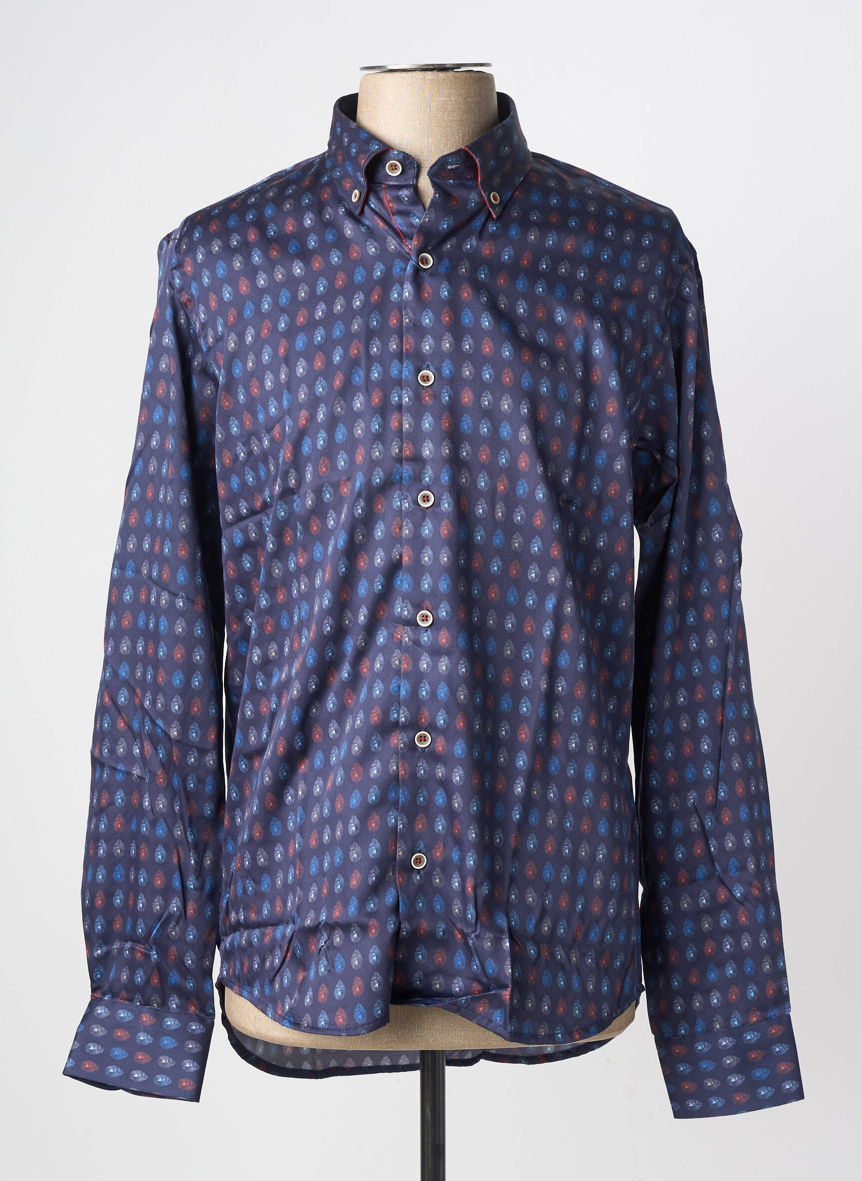 Chemise manches longues coupe cintrée bleu DARIO BELTRAN homme
