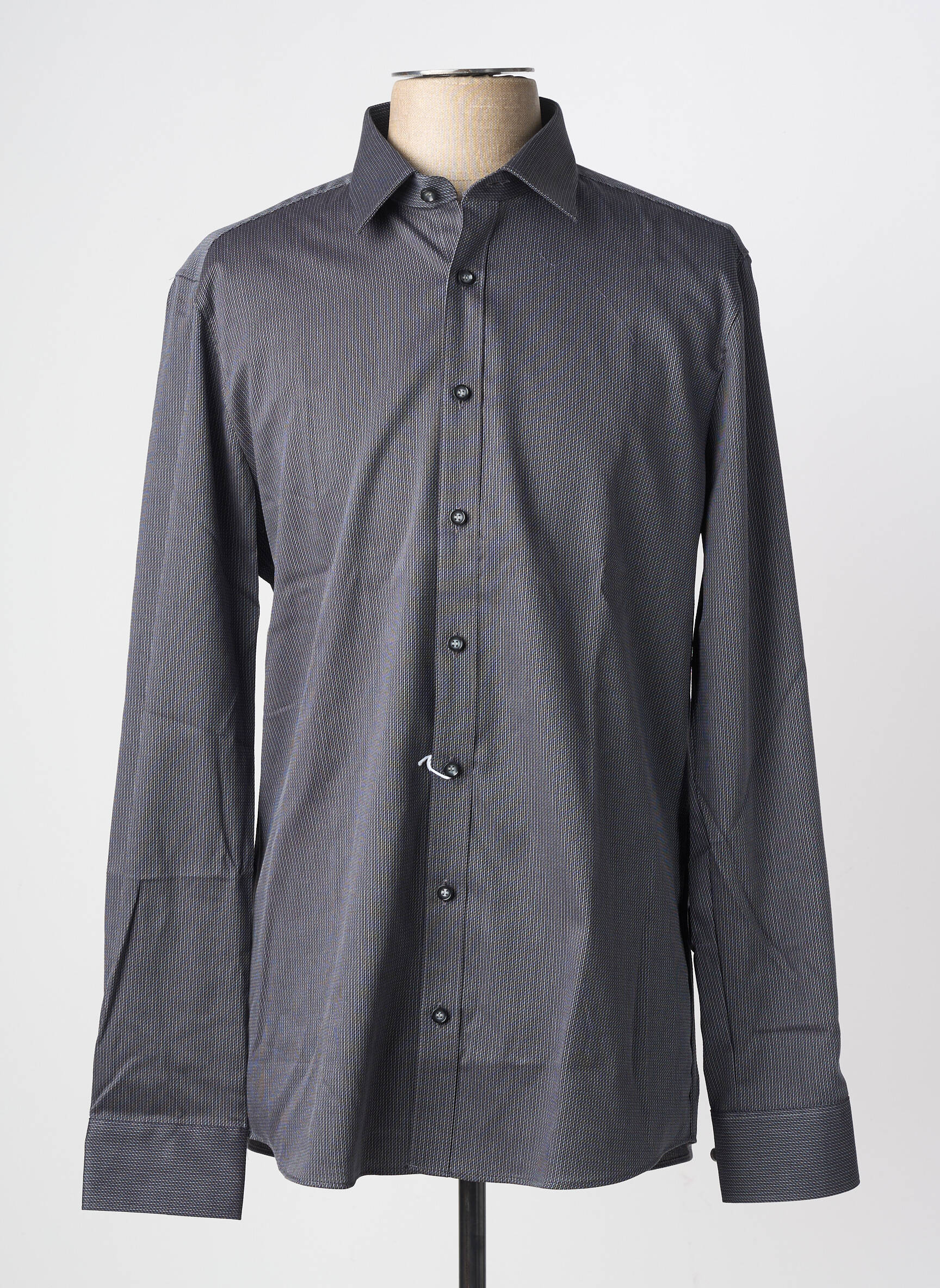 Chemise manches longues coupe cintrée gris MARVELIS homme