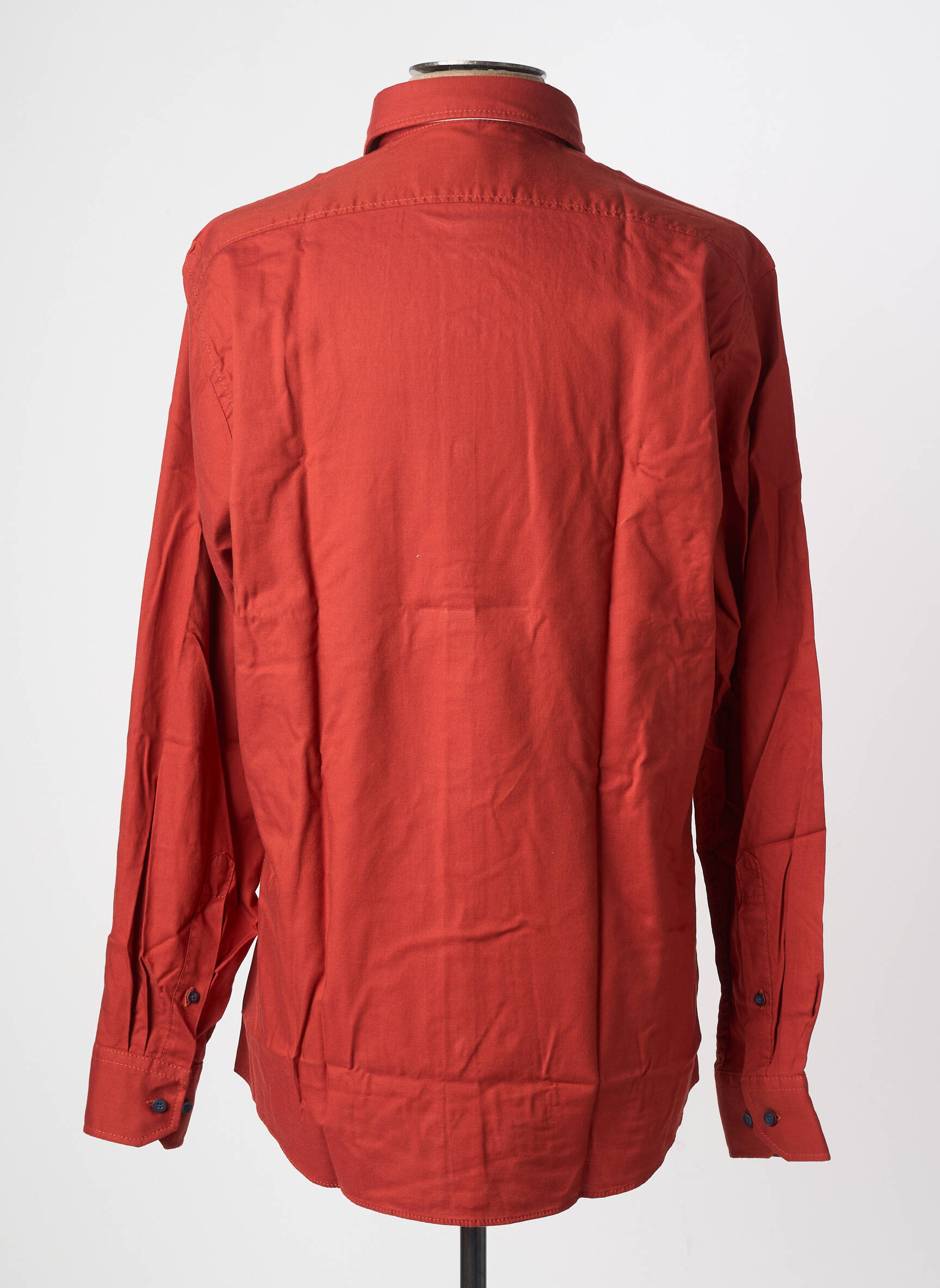 Chemise manches longues poches orange MARVELIS homme