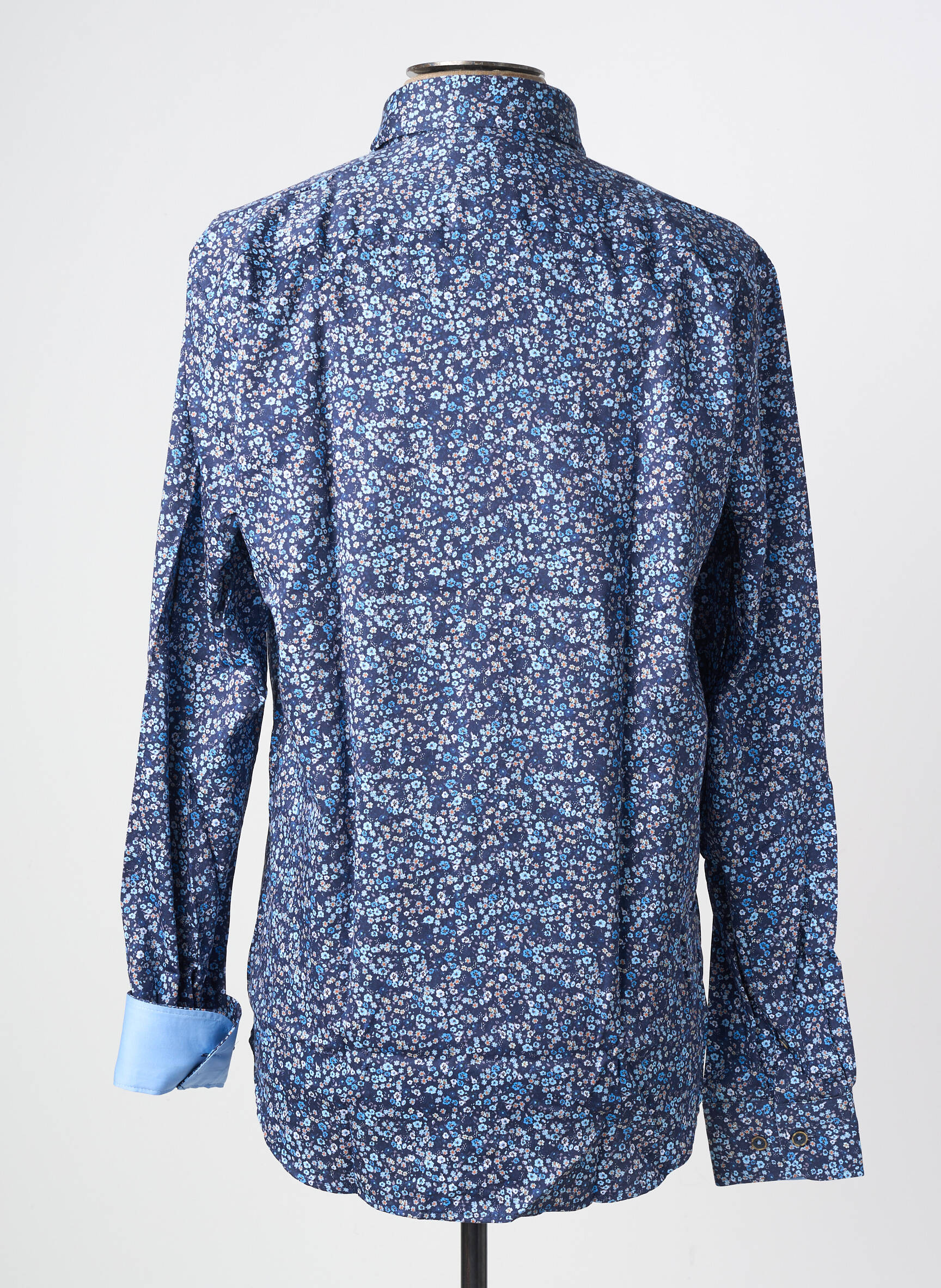 Chemise manches longues poches bleu DARIO BELTRAN homme