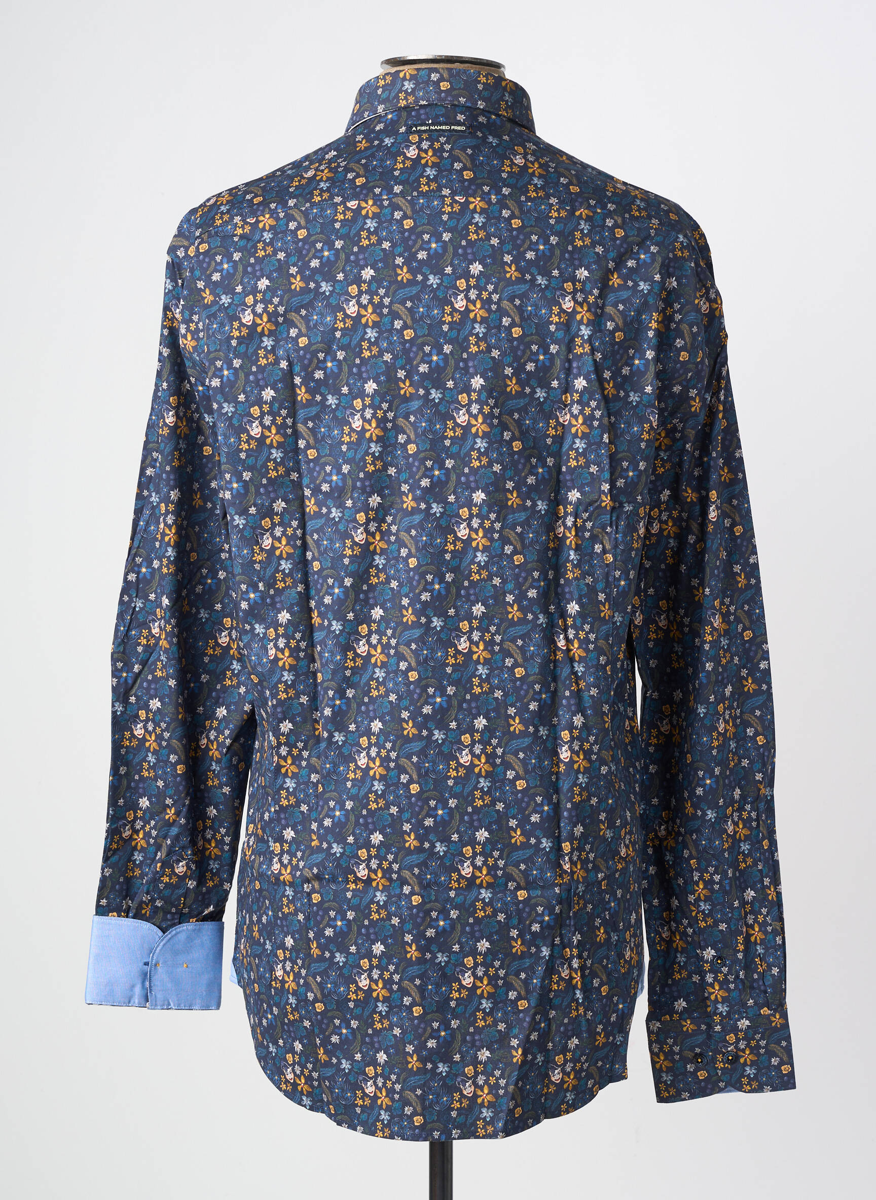Chemise manches longues coupe cintrée bleu A FISH NAMED FRED homme