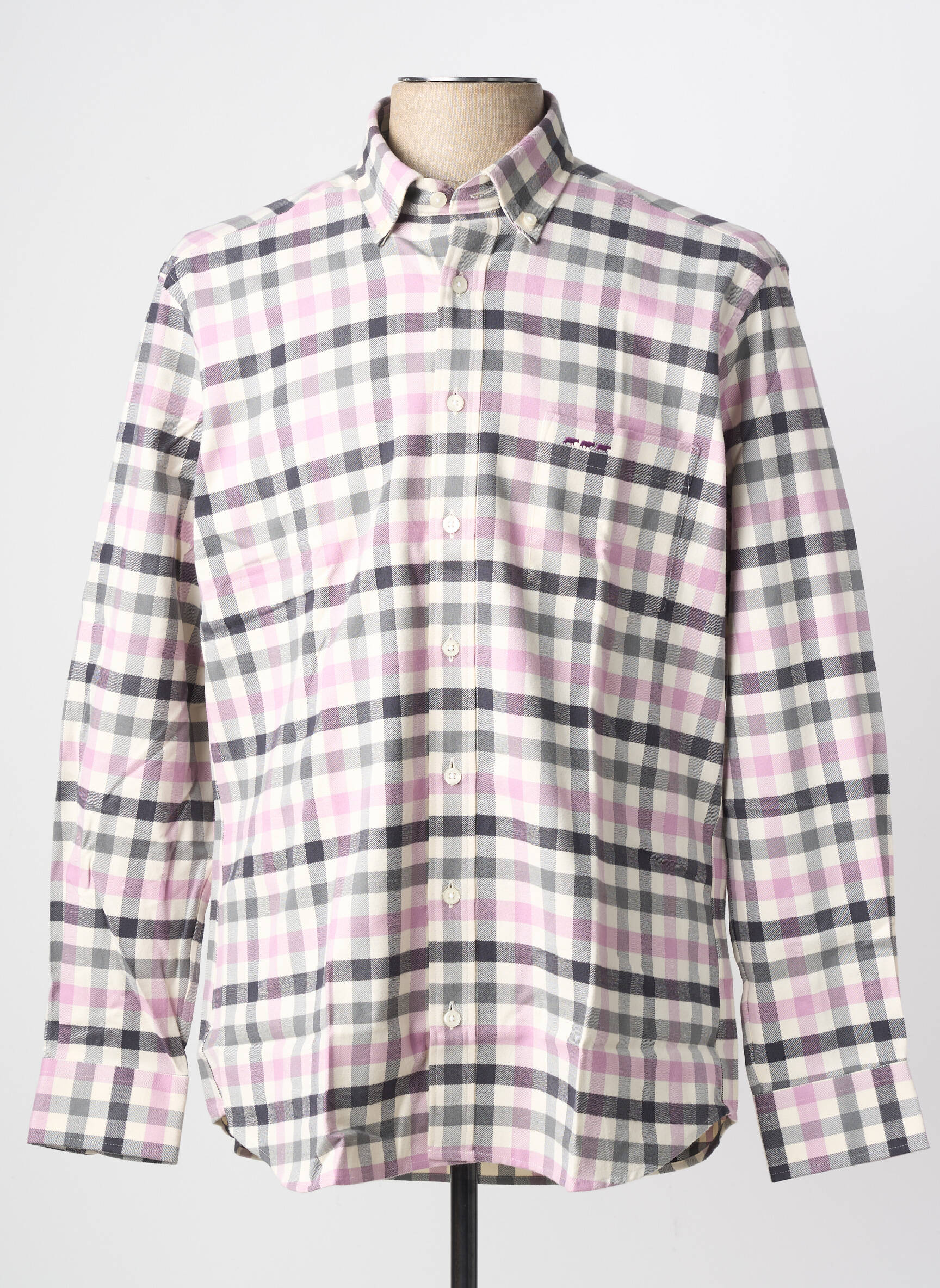 Chemise manches longues poches gris MISE AU GREEN homme