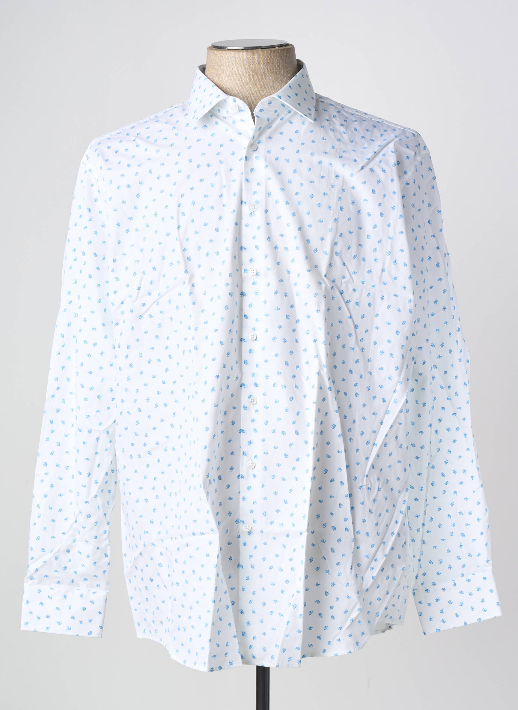 Chemise manches longues imprimé fantaisie bleu SEIDENSTICKER homme