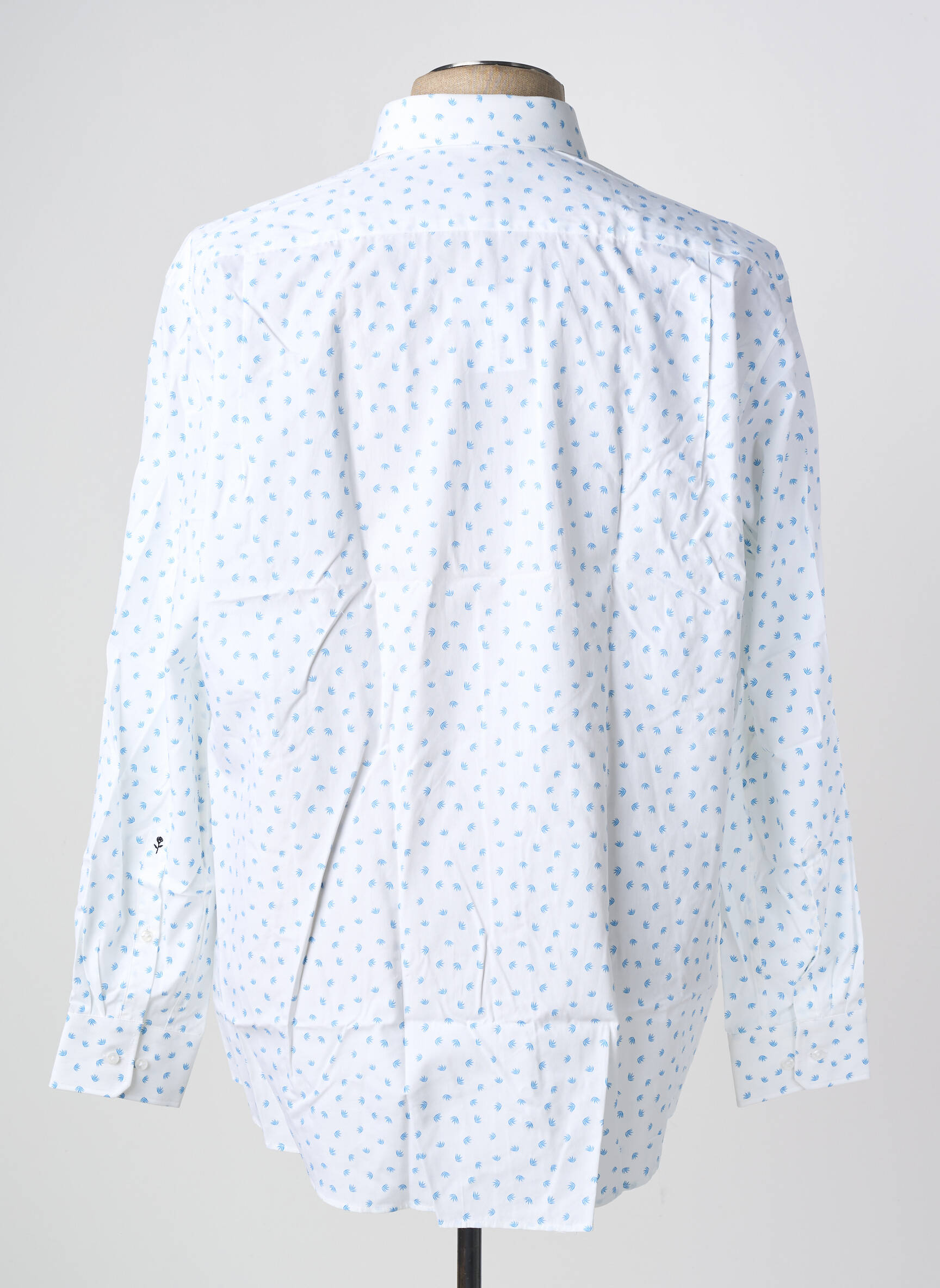 Chemise manches longues imprimé fantaisie bleu SEIDENSTICKER homme