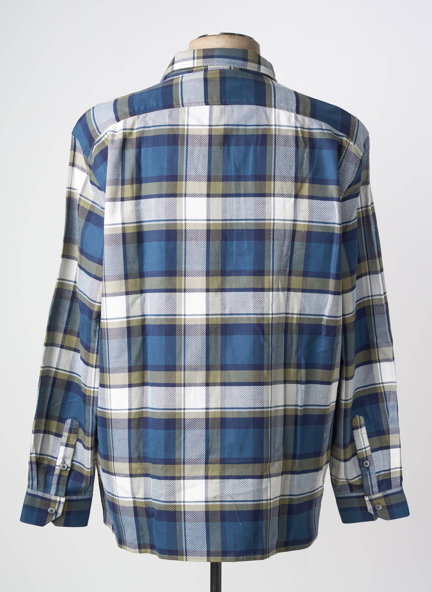 Chemise manches longues poches bleu MISE AU GREEN homme