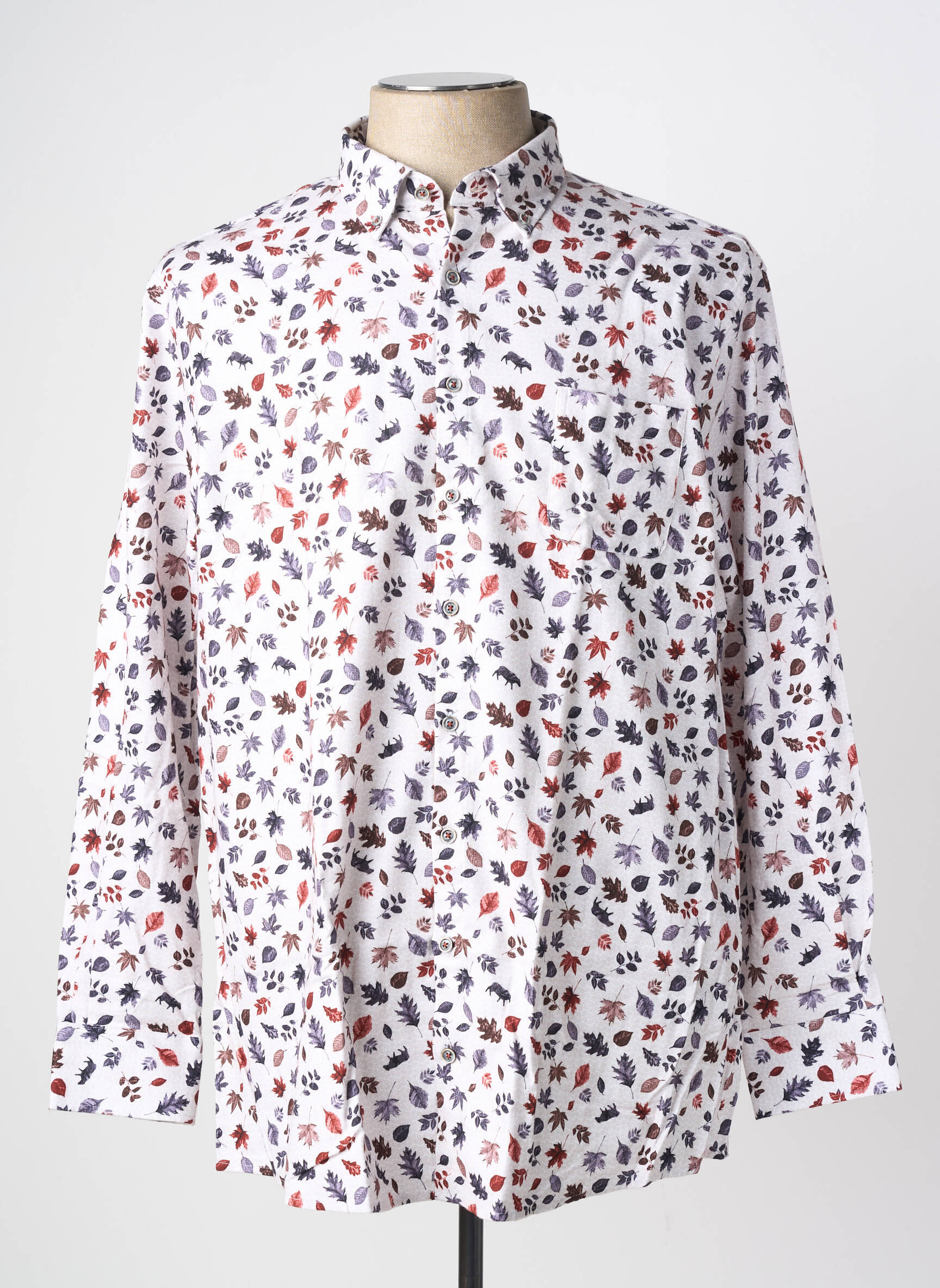Chemise manches longues poches blanc MISE AU GREEN homme