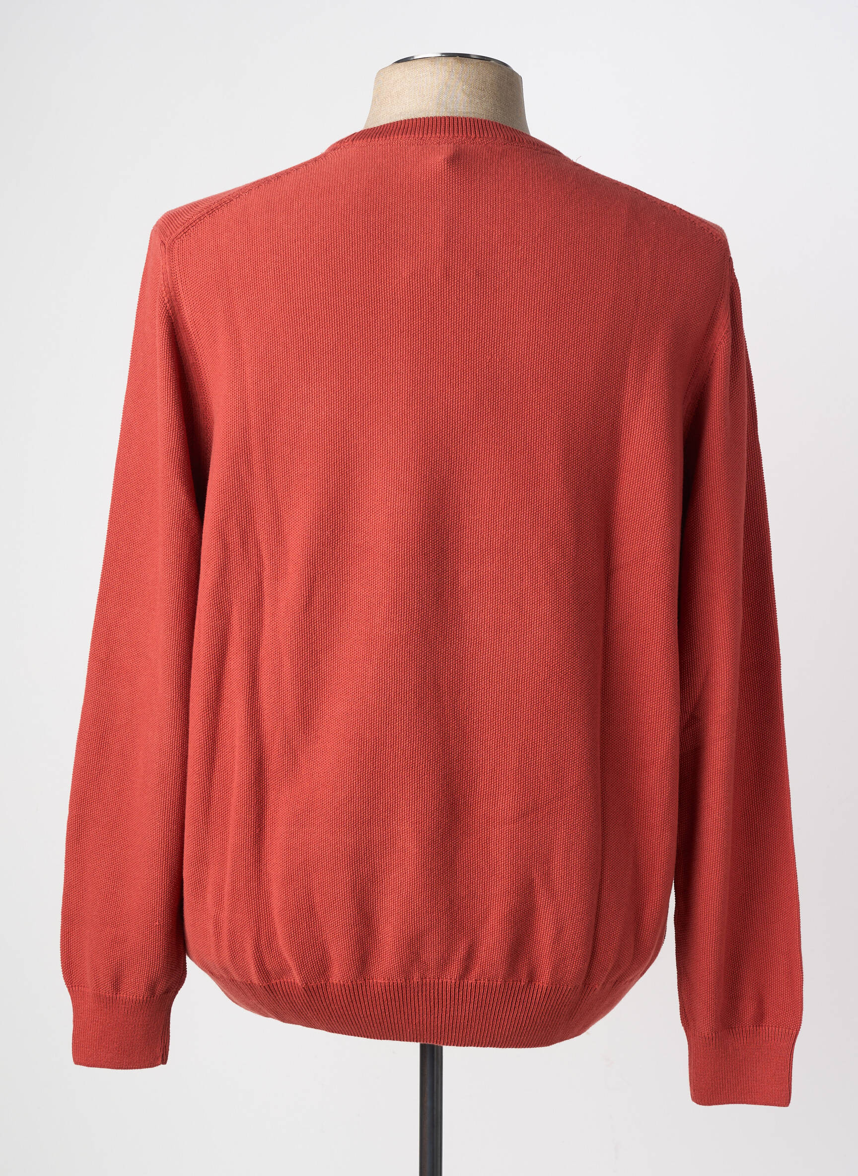 Pull maille souple et aérée manches longues orange MISE AU GREEN homme