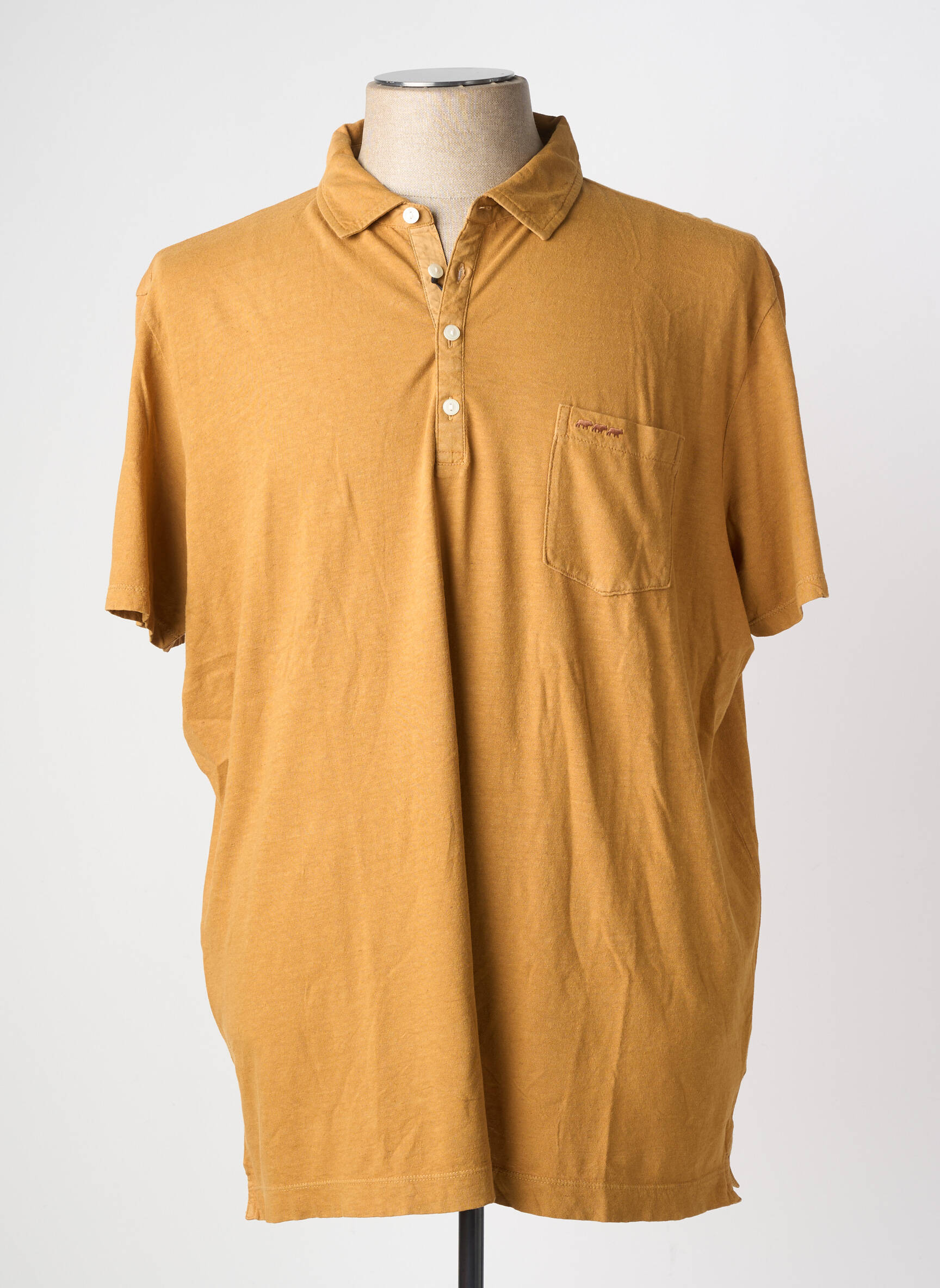 Polo tissage jersey manches courtes jaune MISE AU GREEN homme