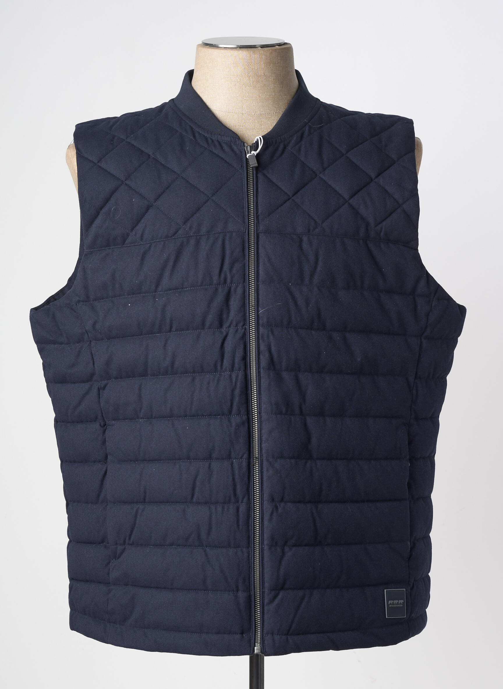 Doudoune finition intérieure doublure satiné sans capuche bleu MISE AU GREEN homme