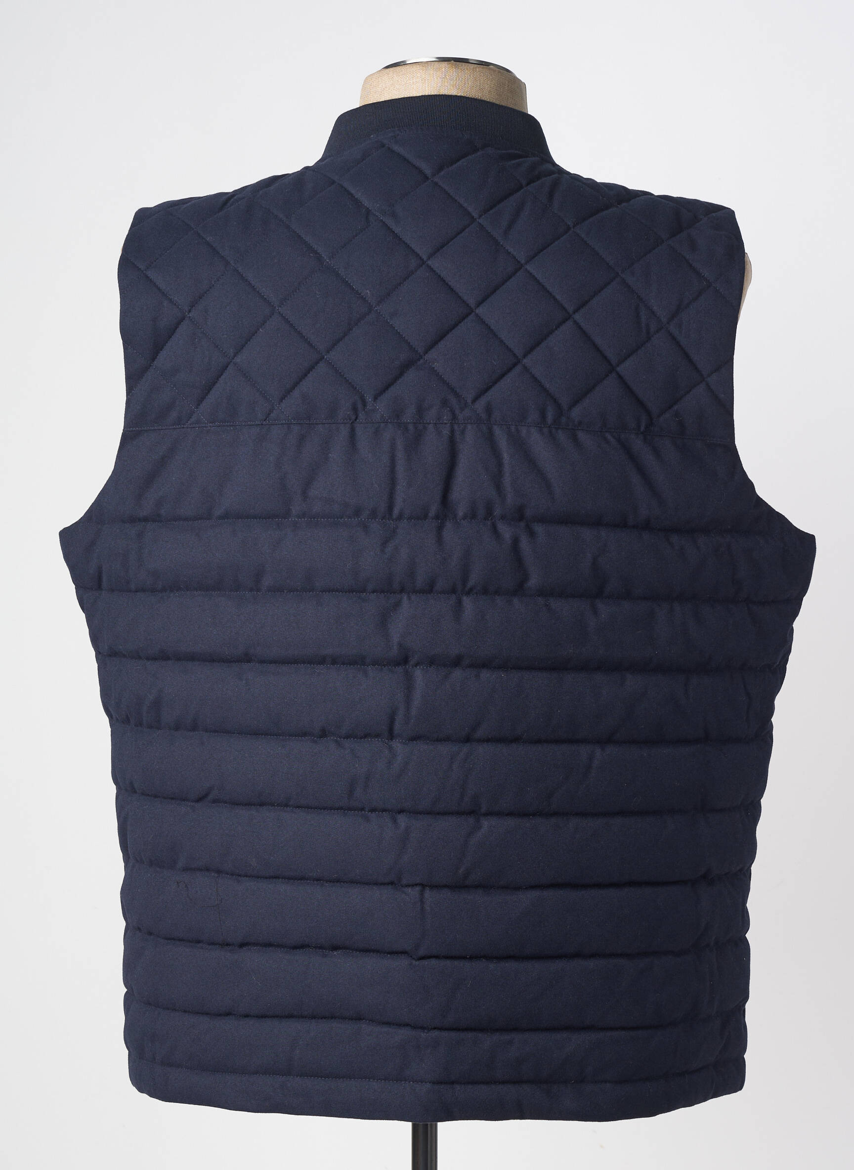 Doudoune finition intérieure doublure satiné sans capuche bleu MISE AU GREEN homme