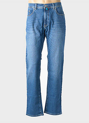 Jeans coupe droite fermeture zippée sous rabat boutonné taille normale bleu PIERRE CARDIN homme
