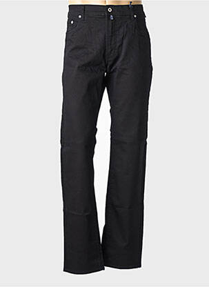 Jeans coupe droite fermeture zippée sous rabat boutonné taille normale noir PIERRE CARDIN homme