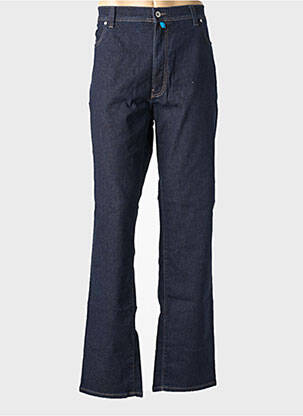 Jeans coupe droite fermeture zippée sous rabat boutonné taille normale bleu PIERRE CARDIN homme