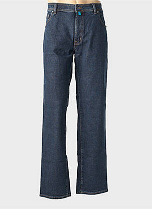 Jeans coupe droite fermeture zippée sous rabat boutonné taille normale bleu PIERRE CARDIN homme