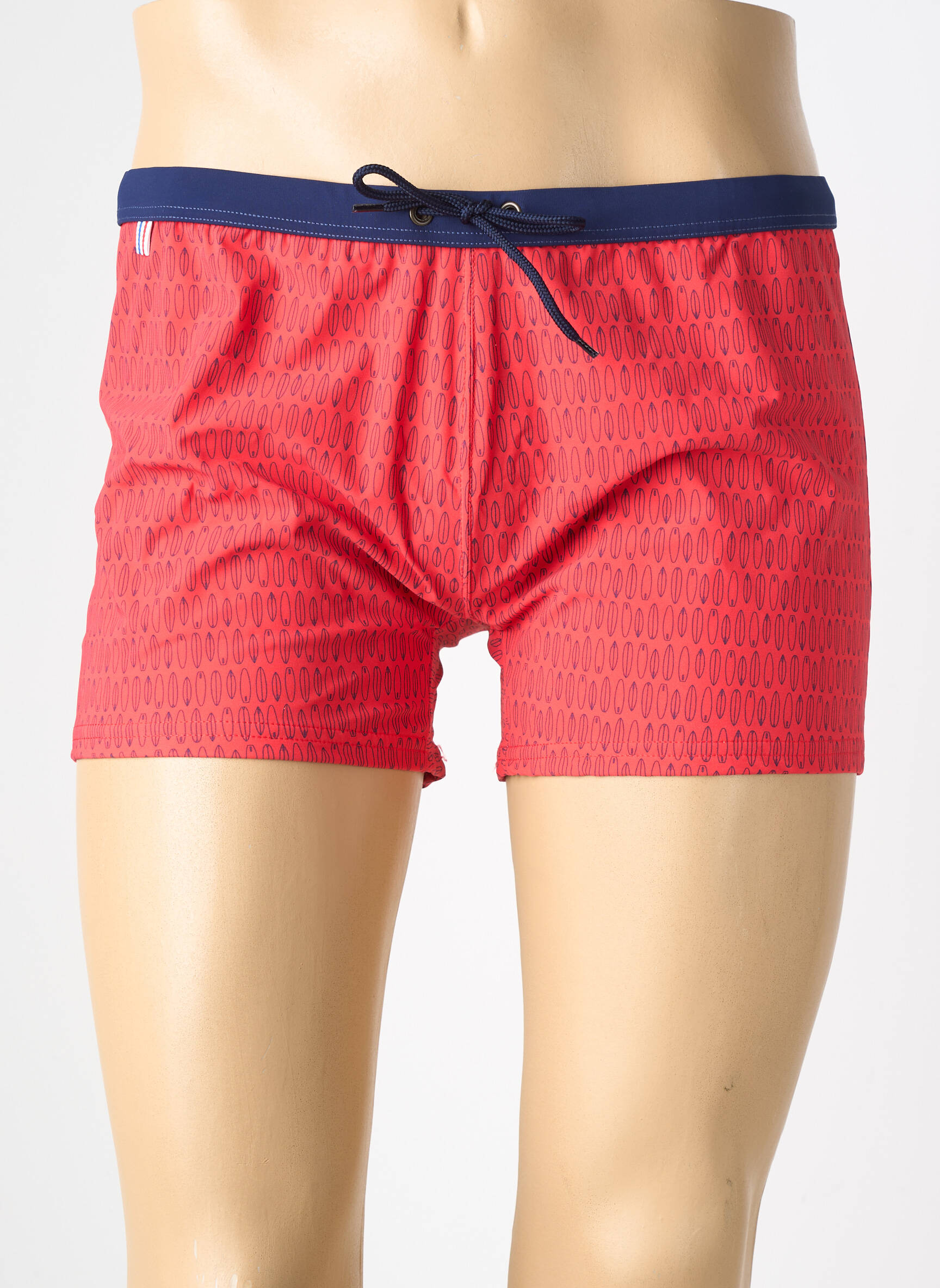 Short de bain imprimé fantaisie rouge EMINENCE homme