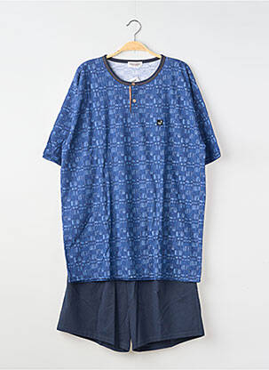 Pyjashort stretch bleu MASSANA homme