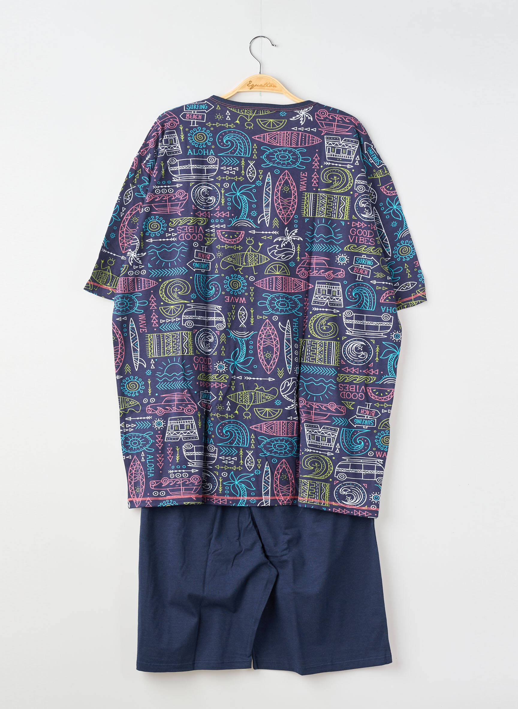 Pyjashort stretch bleu MASSANA homme
