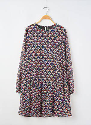 Robe mi-longue col rond manches longues bleu KIDS ONLY fille