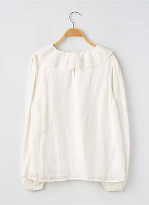 Blouse coupe fluide manches longues blanc MAYORAL fille