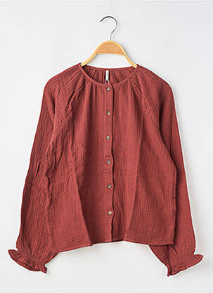 Chemisier manches longues manches longues marron ONLY fille