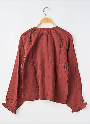 Chemisier manches longues manches longues marron ONLY fille