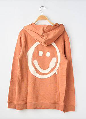 Sweat-shirt à capuche poches manches longues orange ONLY garçon