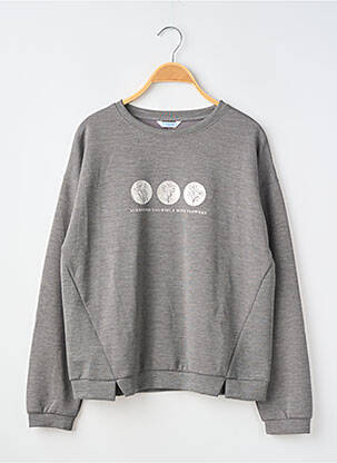 Sweat-shirt manches longues manches longues gris MAYORAL fille