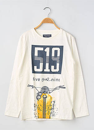 T-shirt manches longues manches longues blanc NUKUTAVAKE garçon