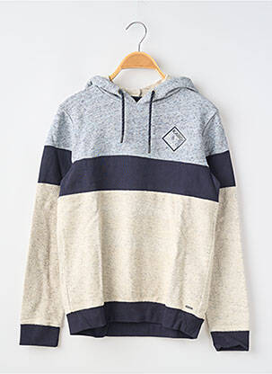 Sweat-shirt à capuche imprimé fantaisie manches longues gris BECKARO garçon
