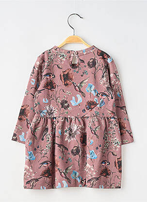 Robe mi-longue col rond manches longues marron NAME IT fille
