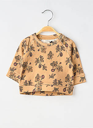 Sweat-shirt manches longues manches longues beige LIL'ATELIER fille