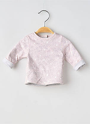 Sweat-shirt manches longues manches longues gris 3 POMMES fille