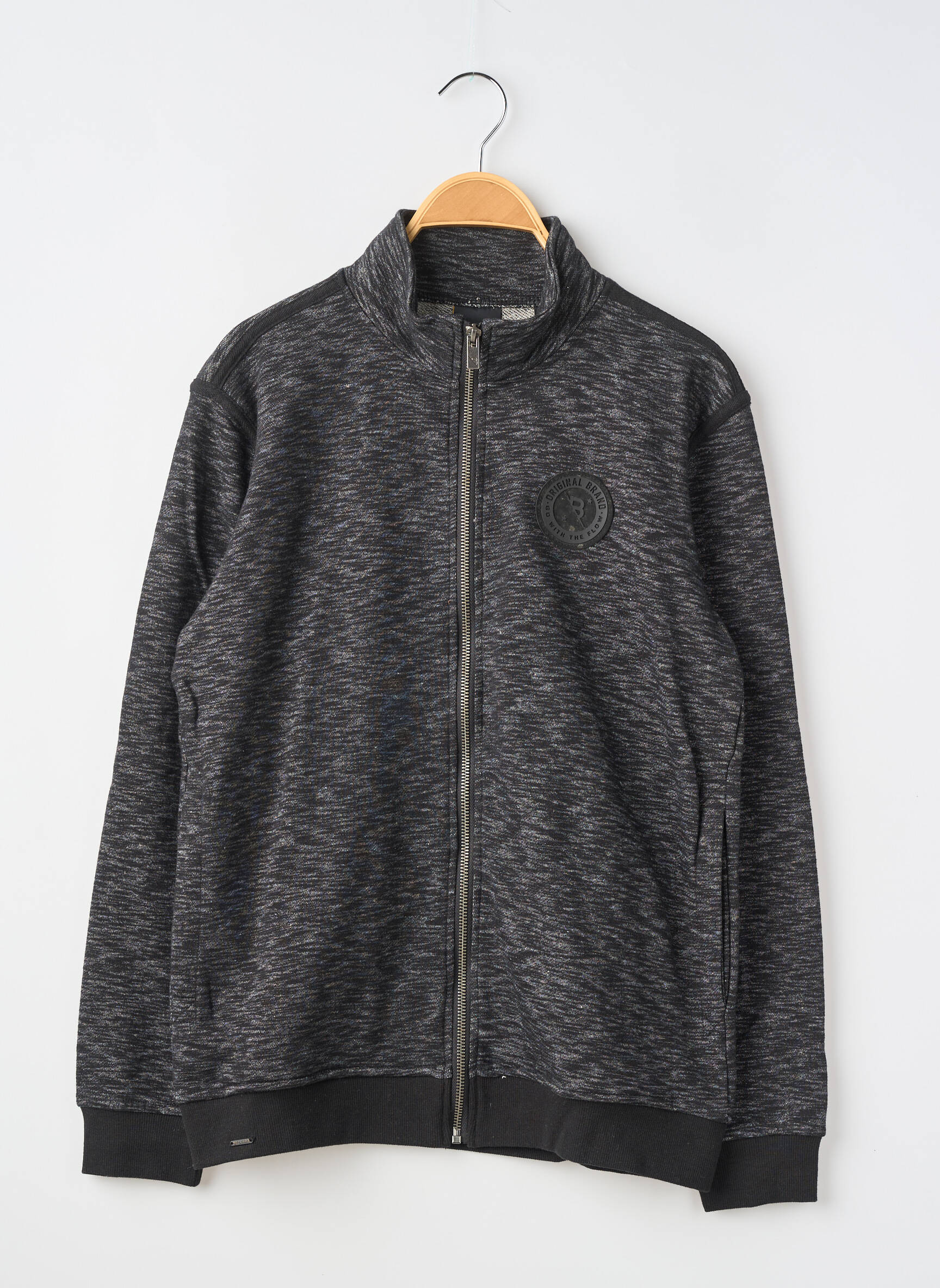 Veste casual col col montant noir BECKARO garçon
