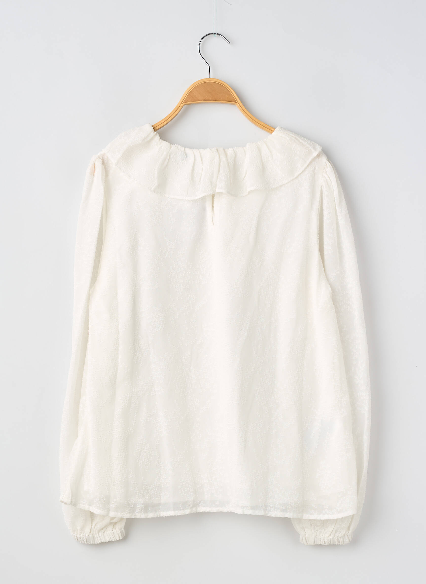 Blouse coupe fluide manches longues blanc MAYORAL fille