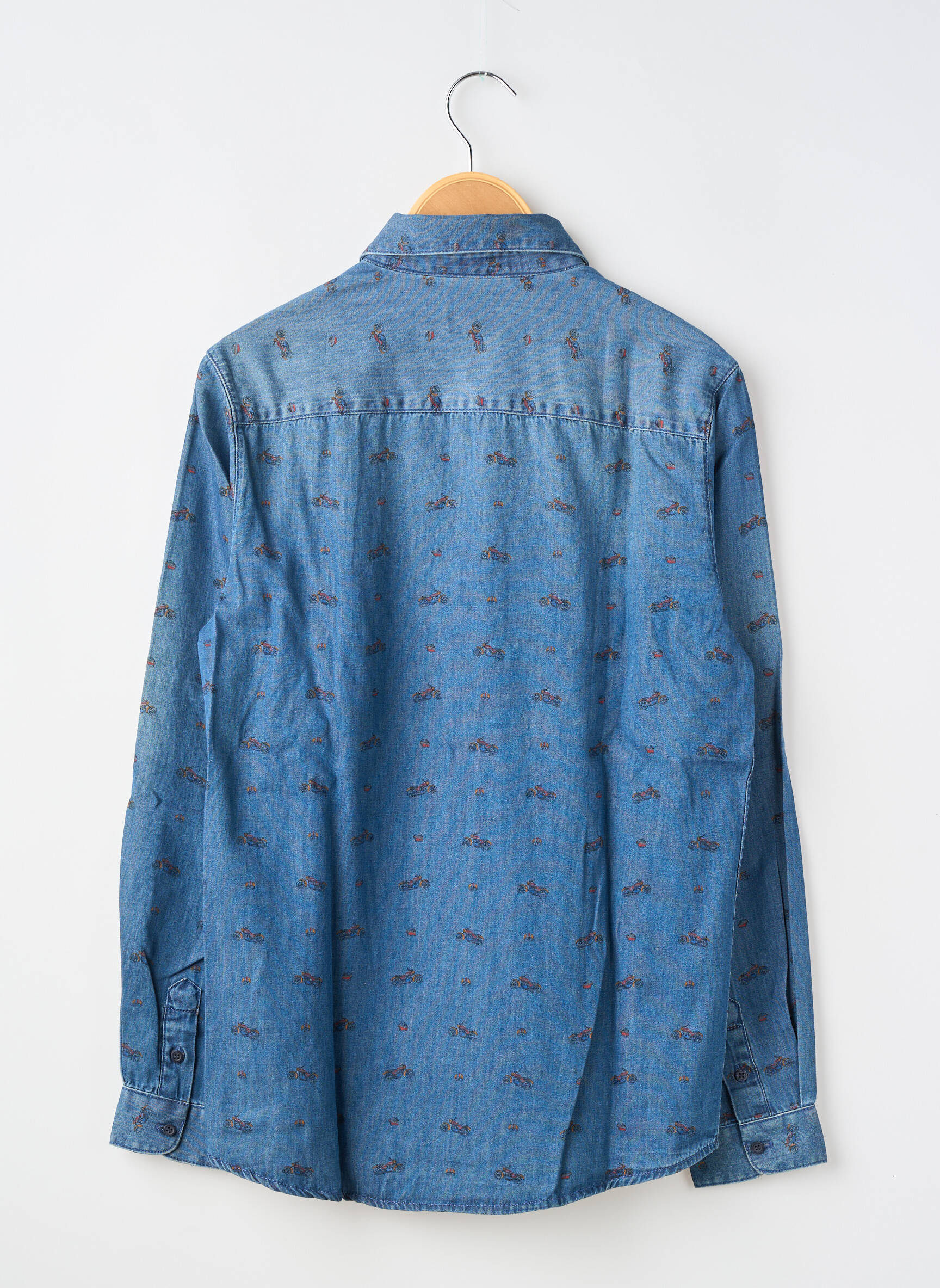 Chemise manches longues imprimé fantaisie bleu NUKUTAVAKE garçon