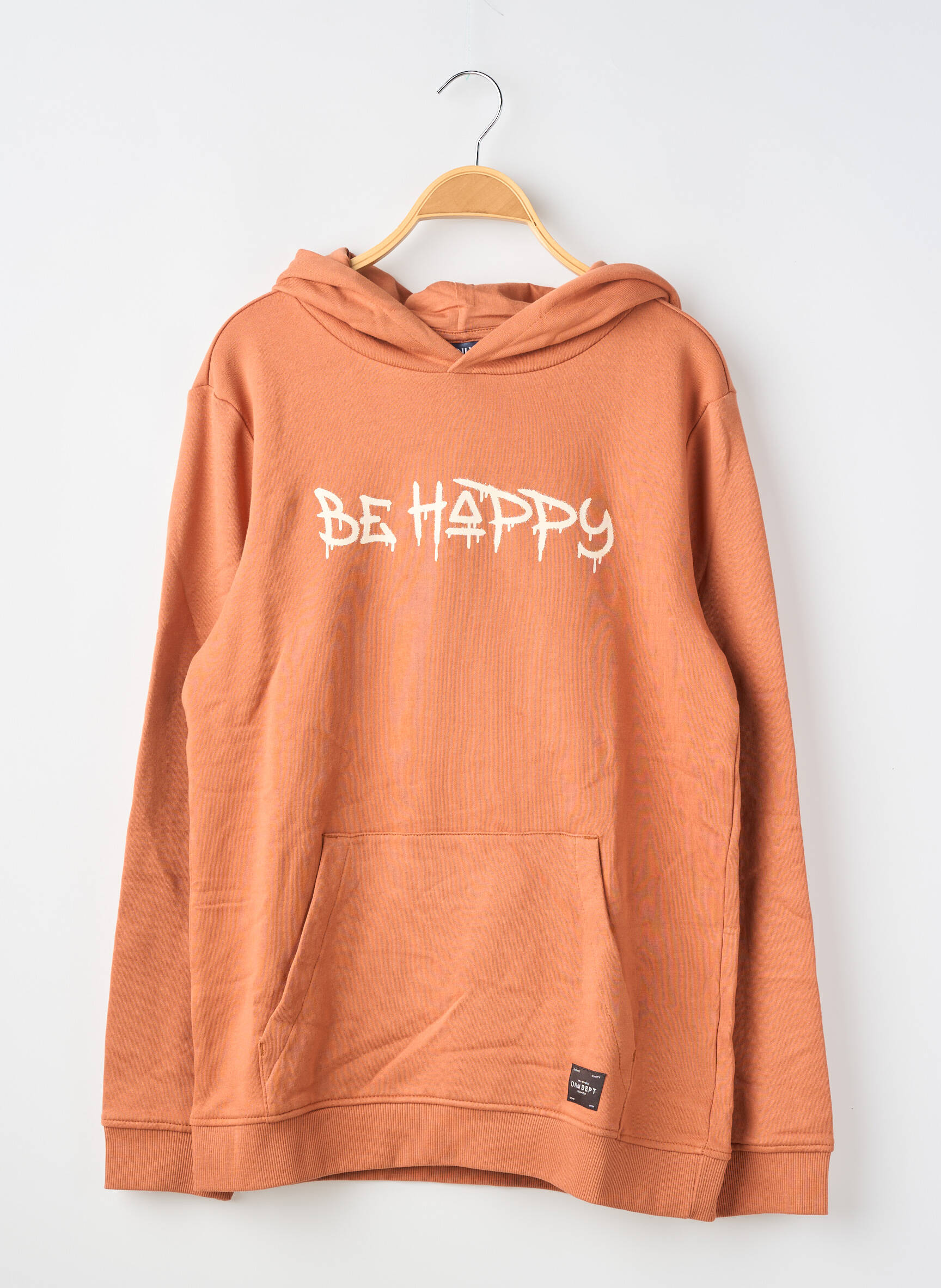 Sweat-shirt à capuche poches manches longues orange ONLY garçon