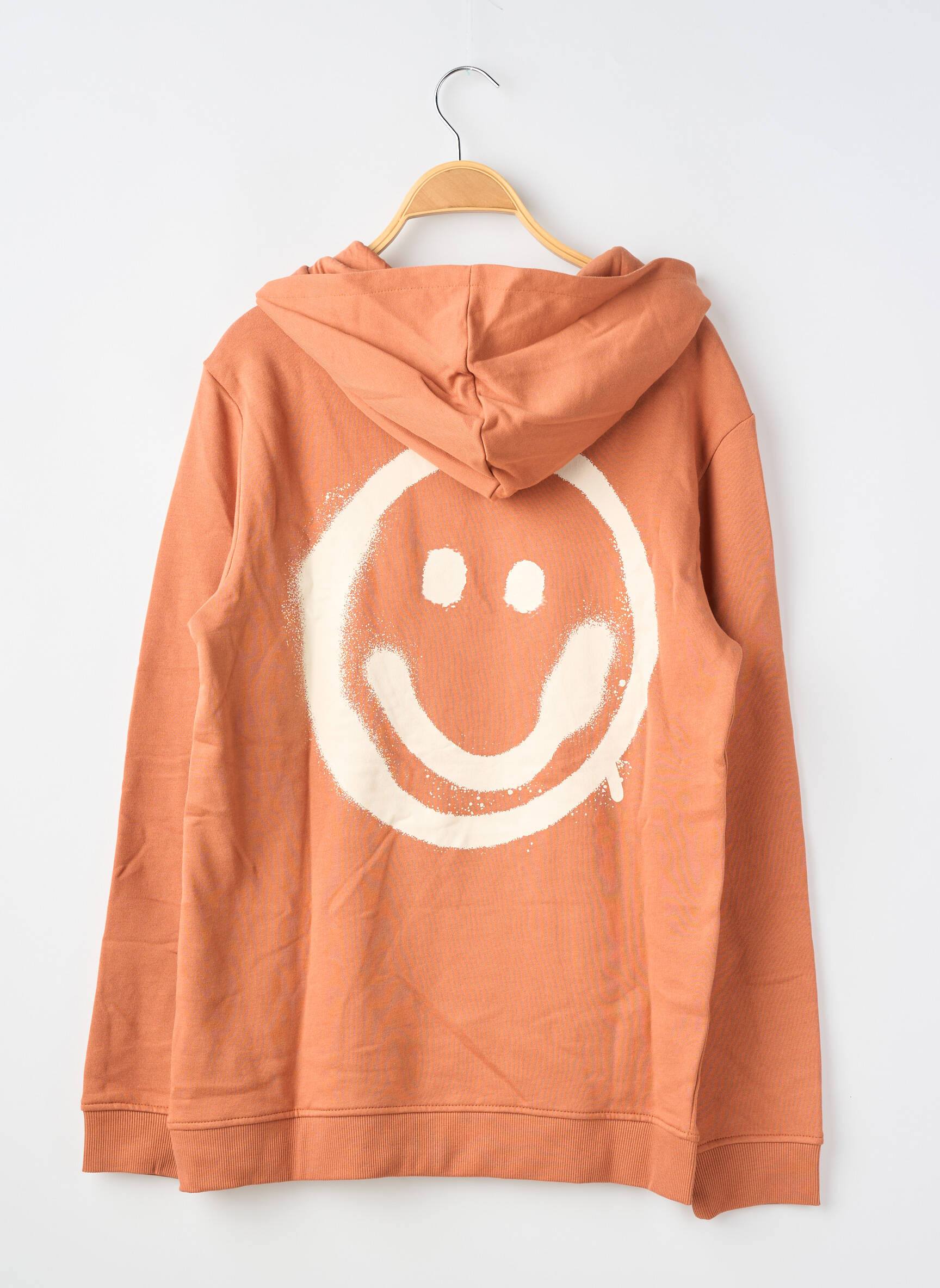 Sweat-shirt à capuche poches manches longues orange ONLY garçon