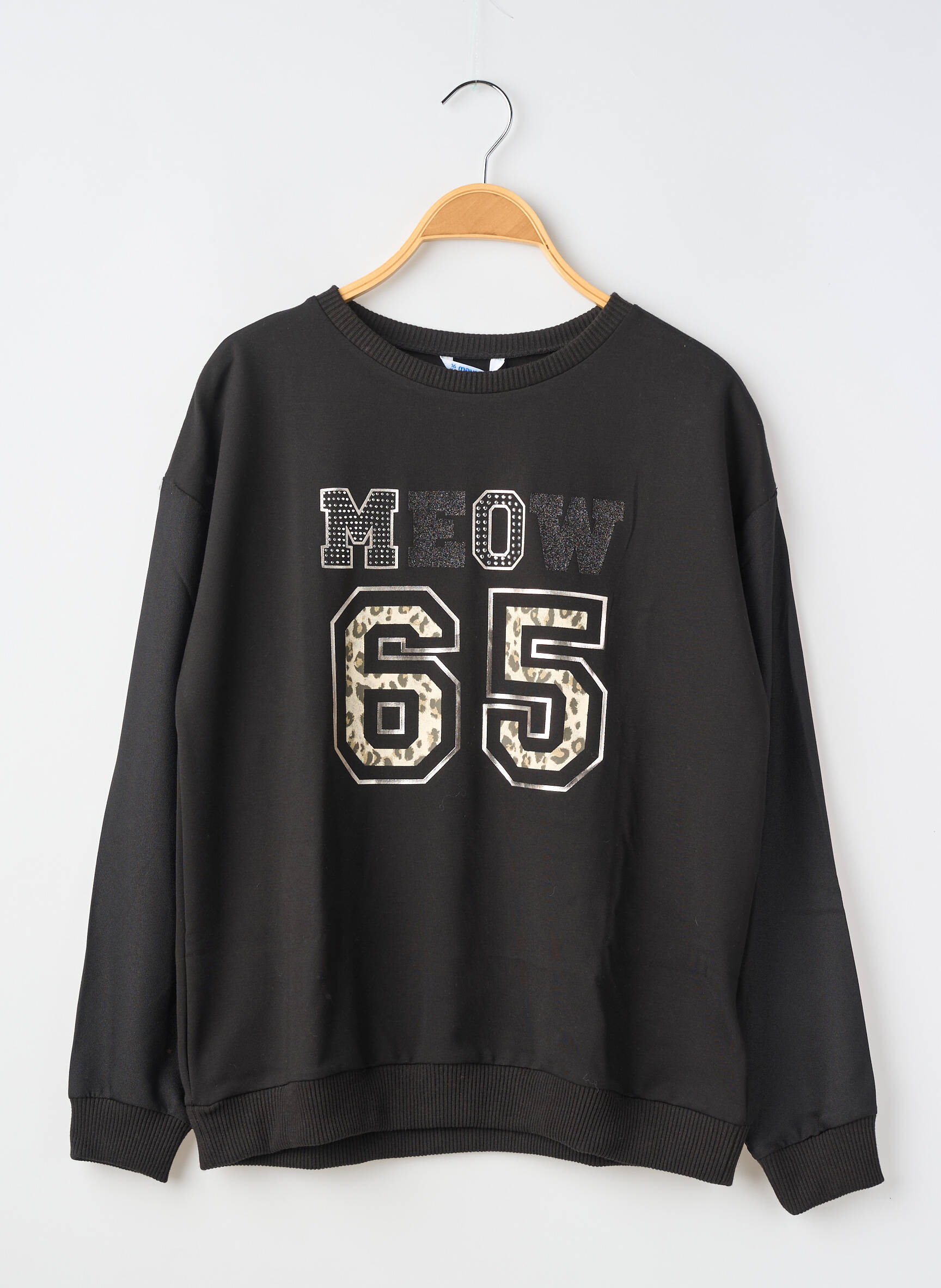 Sweat-shirt manches longues manches longues noir MAYORAL fille