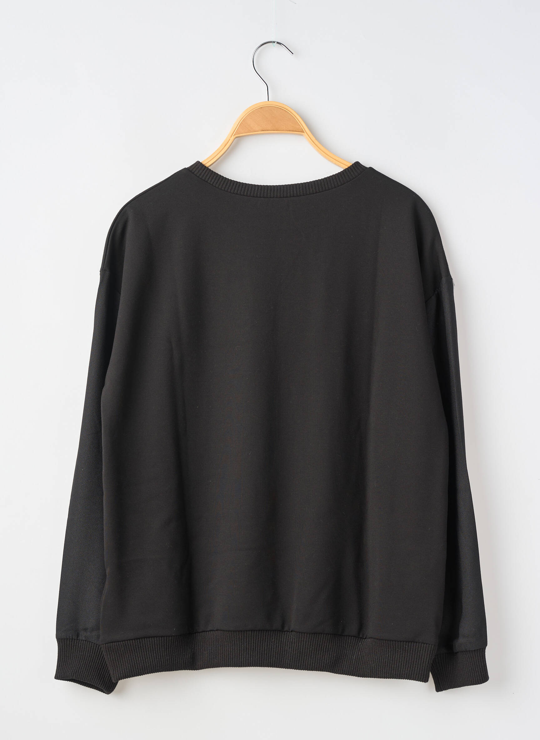 Sweat-shirt manches longues manches longues noir MAYORAL fille