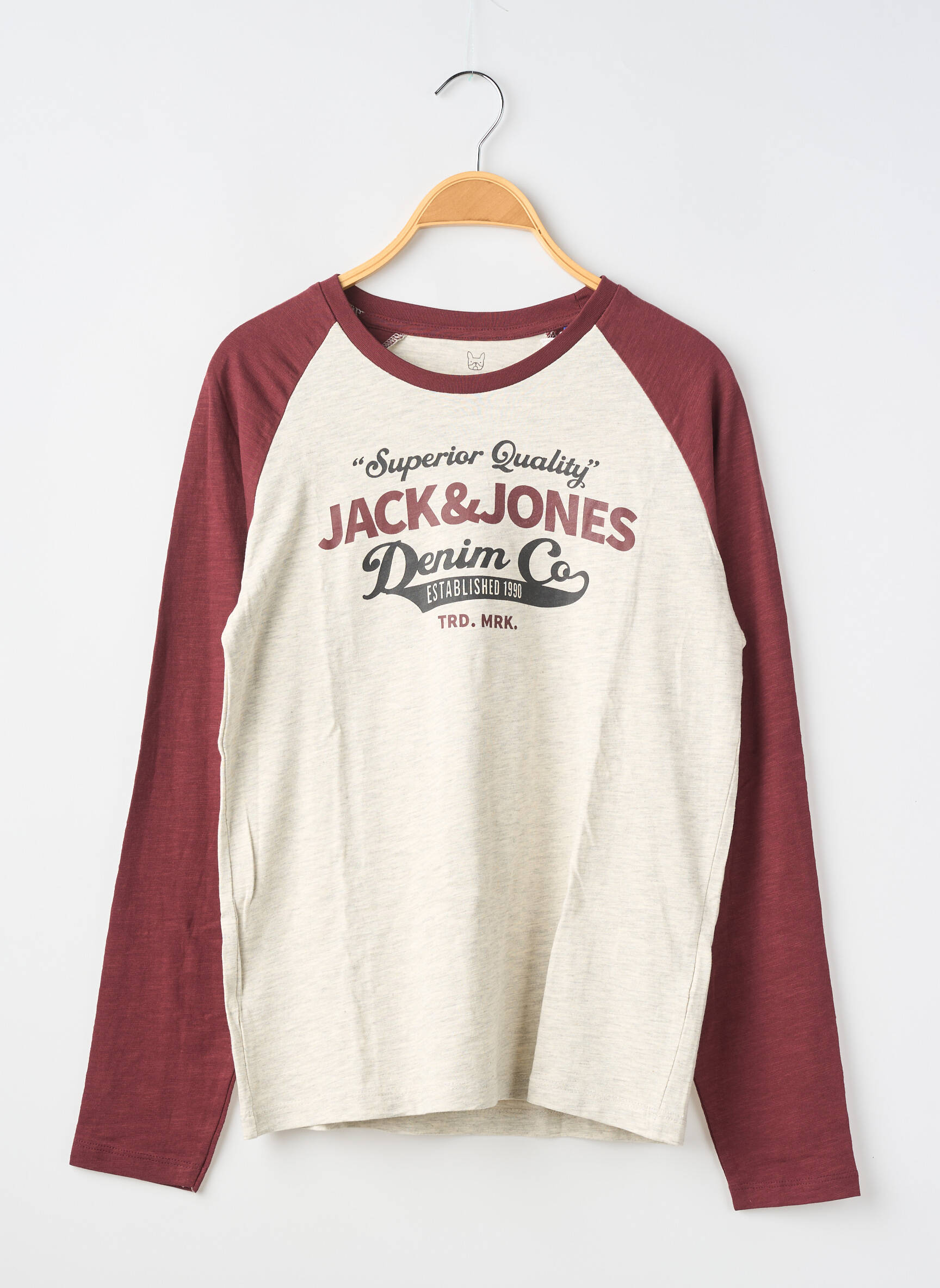T-shirt manches longues manches longues gris JACK & JONES garçon