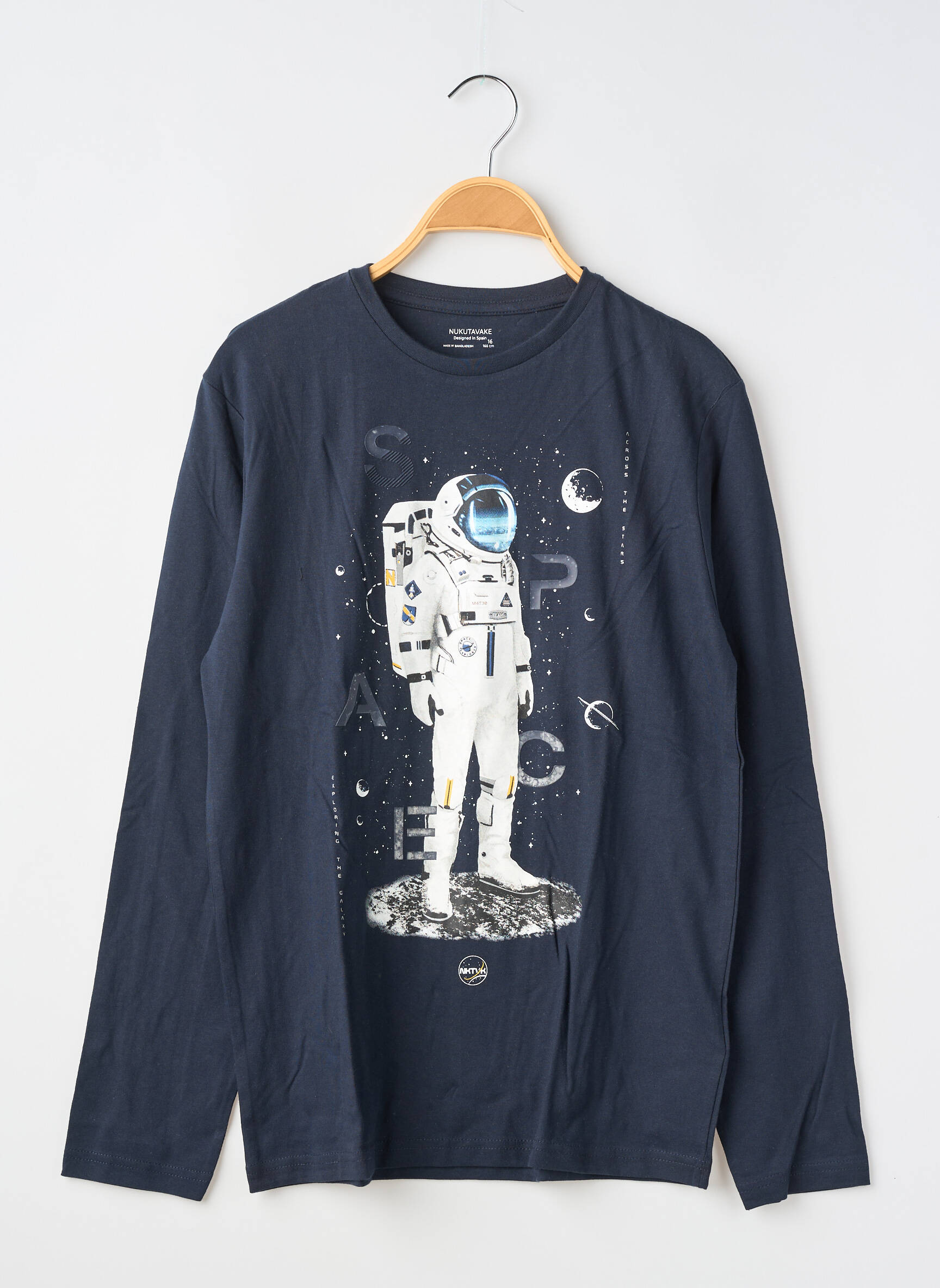 T-shirt manches longues manches longues bleu NUKUTAVAKE garçon