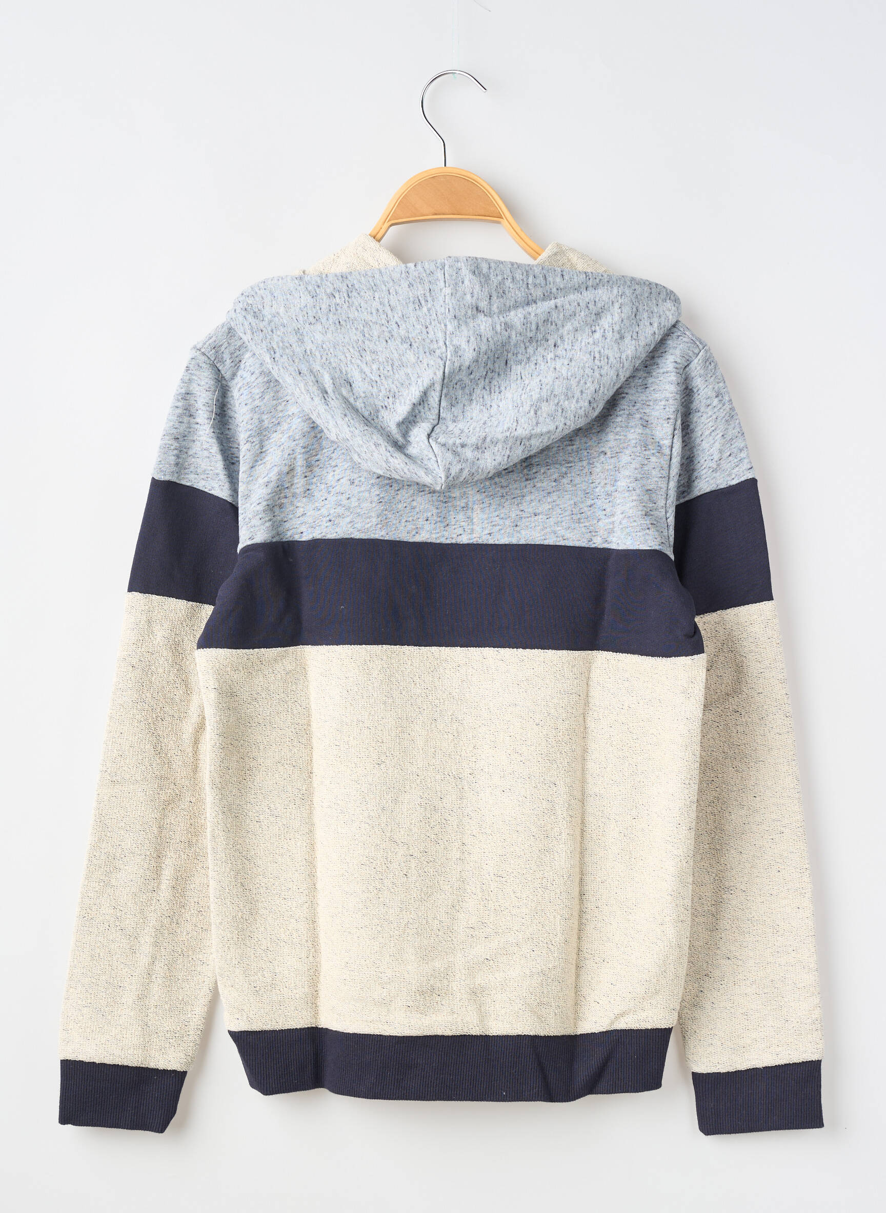 Sweat-shirt à capuche imprimé fantaisie manches longues gris BECKARO garçon