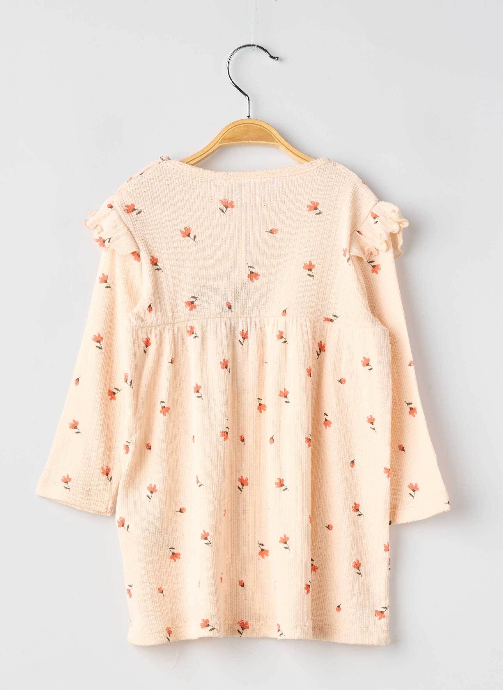 Robe mi-longue col rond manches longues rose NAME IT fille