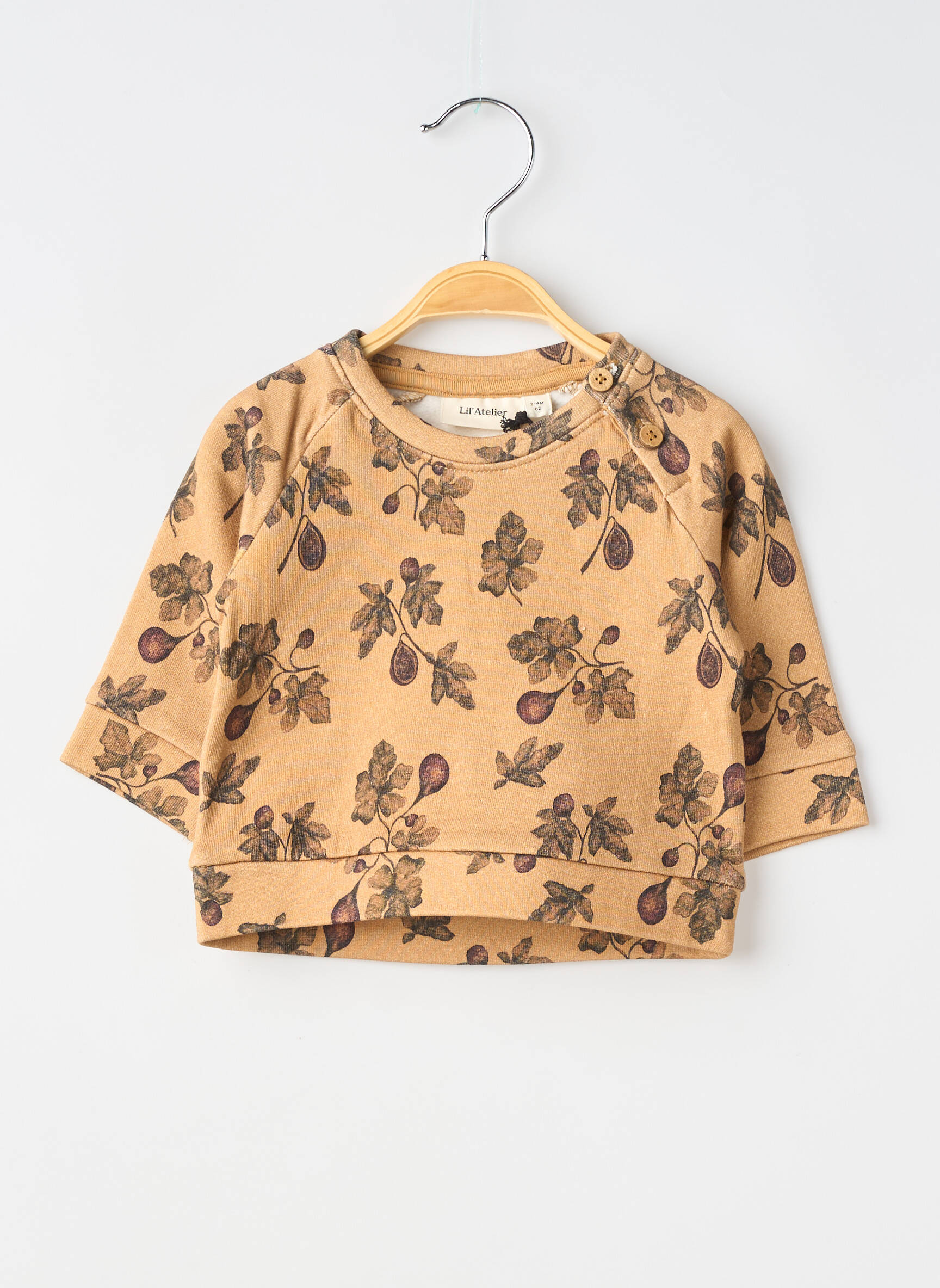 Sweat-shirt manches longues manches longues beige LIL'ATELIER fille