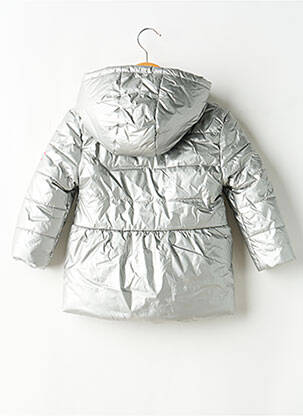Doudoune poches a capuche argent 3 POMMES fille