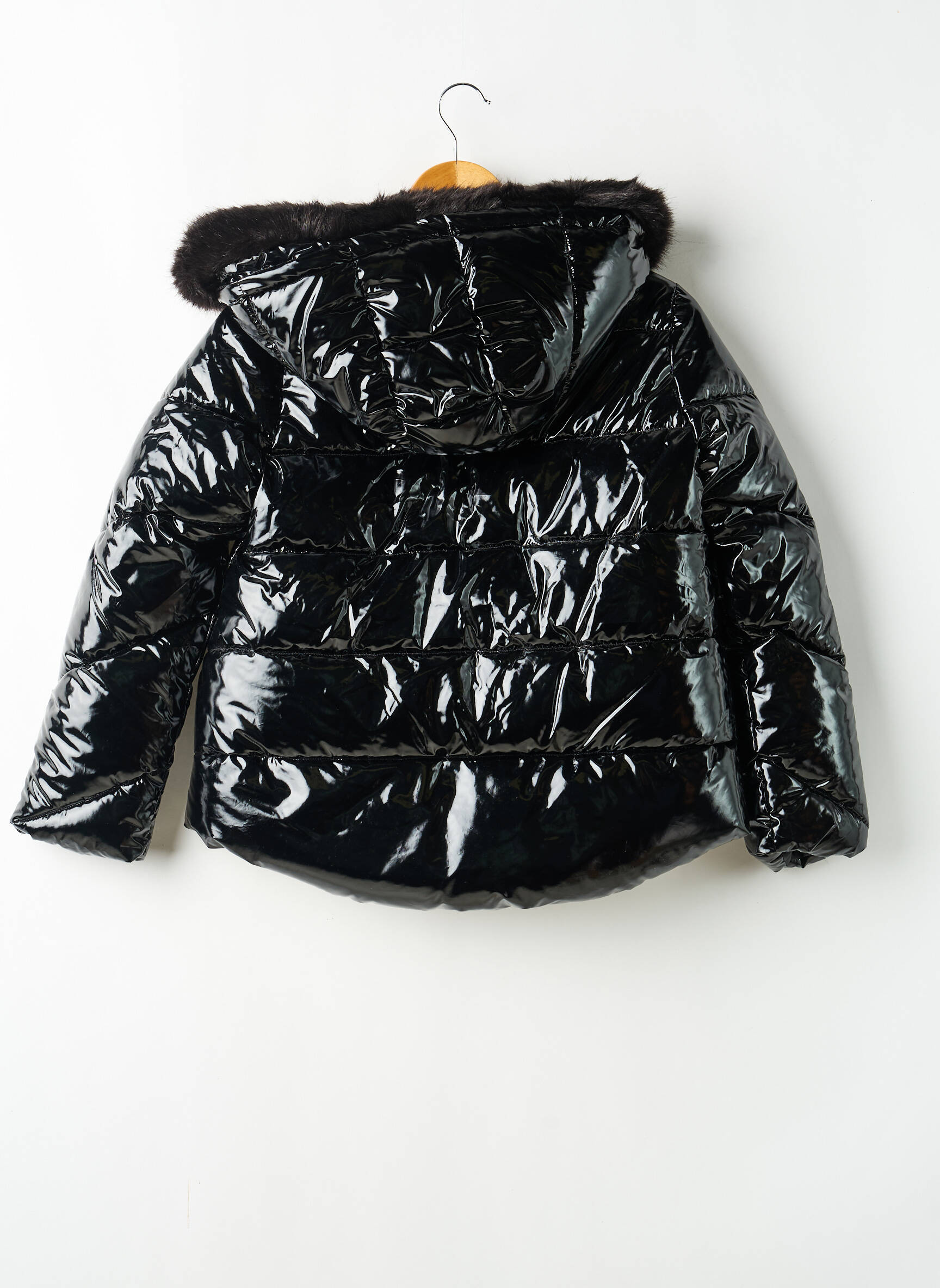 Doudoune poches a capuche noir MAYORAL fille