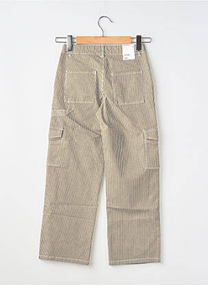 Pantalon cargo poches taille élastique vert LMTD enfant